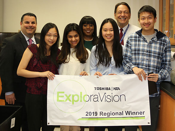 Toshiba ExploraVision 10-12 second place national winner, Jericho, NY