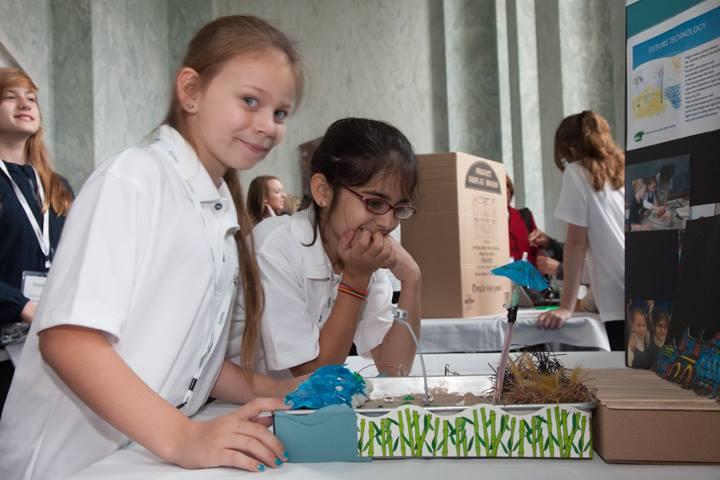 Young students solving problems