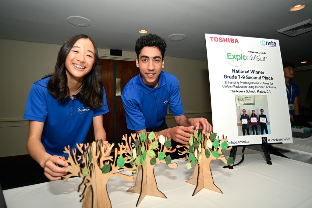 Nninth-grade students Camille Chu and Shayan Salimi.