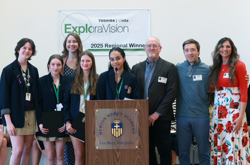 Celeste Bottalico, Stella Boczkowski, Katherine Del Pizzo, Ryan Hilser, Coach Elizabeth Oakley, Merion Mercy Academy, Merion Station, PA