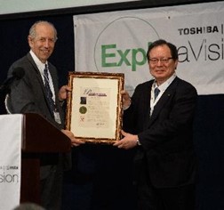 Toshiba Corp's COO and ExploraVision Co-Founder and Head Judge, Dr. Eisenkraft receive a DC Mayor's Proclamation 