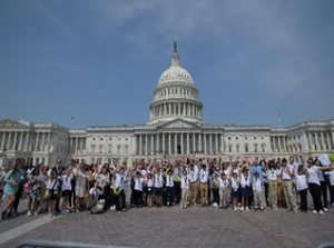 All the winners and their family in Capitol Hill